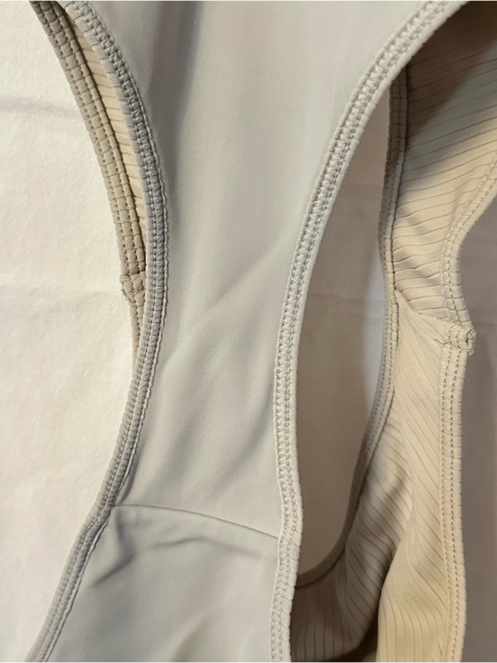 PacSun Black Ribbed Bikini Top with Bone Color Ribbed Bikini Bottom - Picture 12 of 12